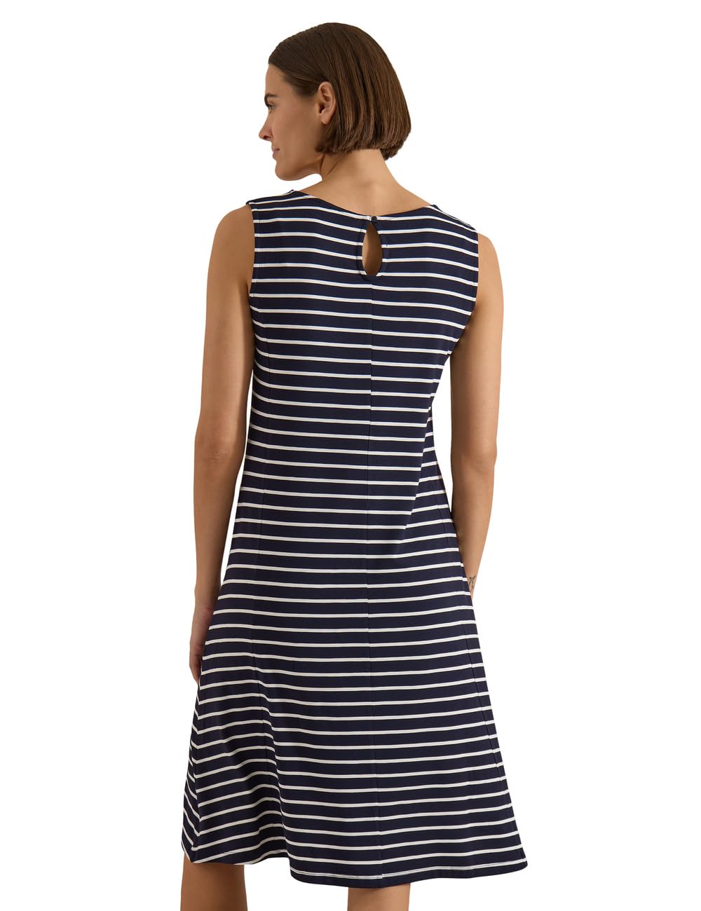 Cecil Damen 1409499 Midikleid mit Rundhals und Streifen (1er Pack)