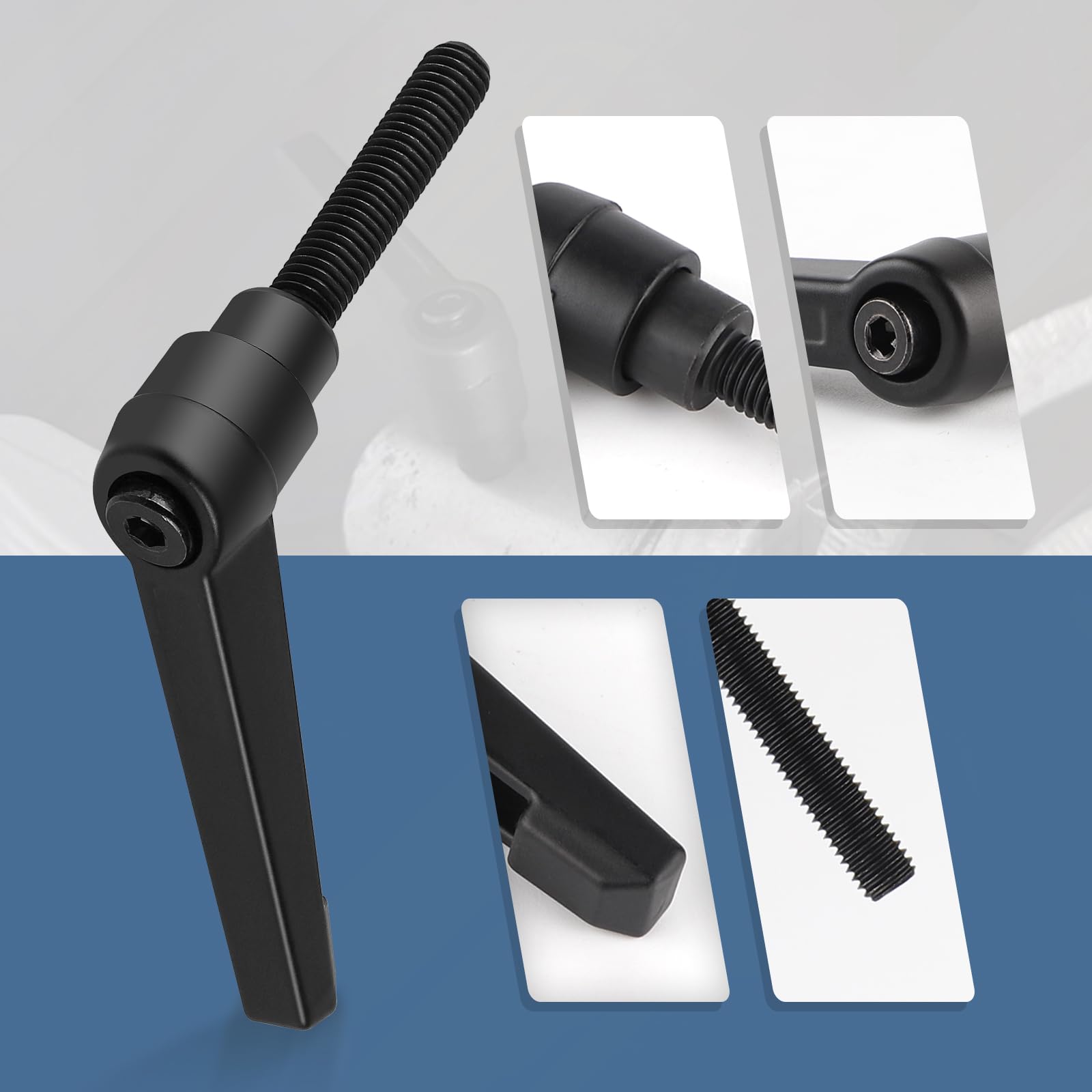 4 Maniglie A Leva Di Bloccaggio M8 - Regolabili 40mm Per Macchine Utensili | Fissaggio Sicuro E Pratico - Foto 9