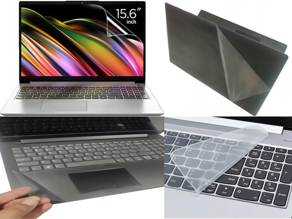 Anjo Glass 15.6 Inch 4 In 1 Combo Laptop Screen Protector, Key-Guard & Body Lamination For Back-Side & Touchpad Area (Matte, Transparent).-image-12