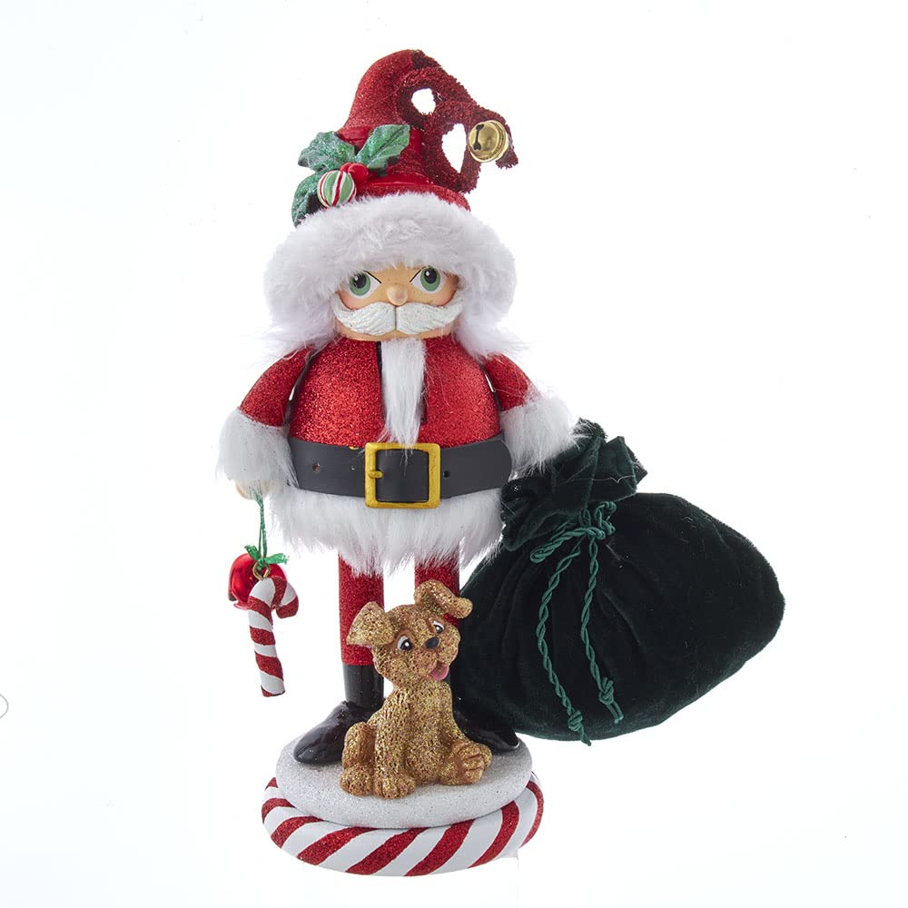 12-Inch Hollywood Santa and Pup Nutcracker