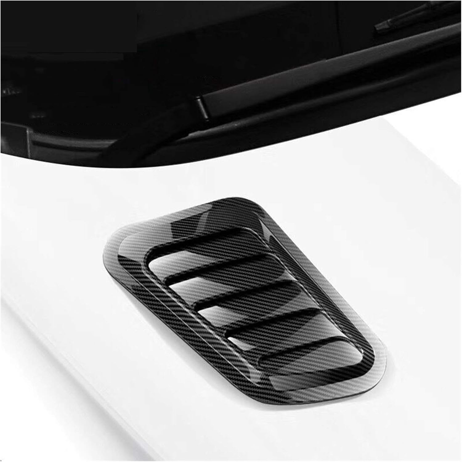 Hood Scoops Carbon Fiber Car Hood Vents, Car General Carbon Fiber Decorative Air Intake Turbocharged Hood Stickers
