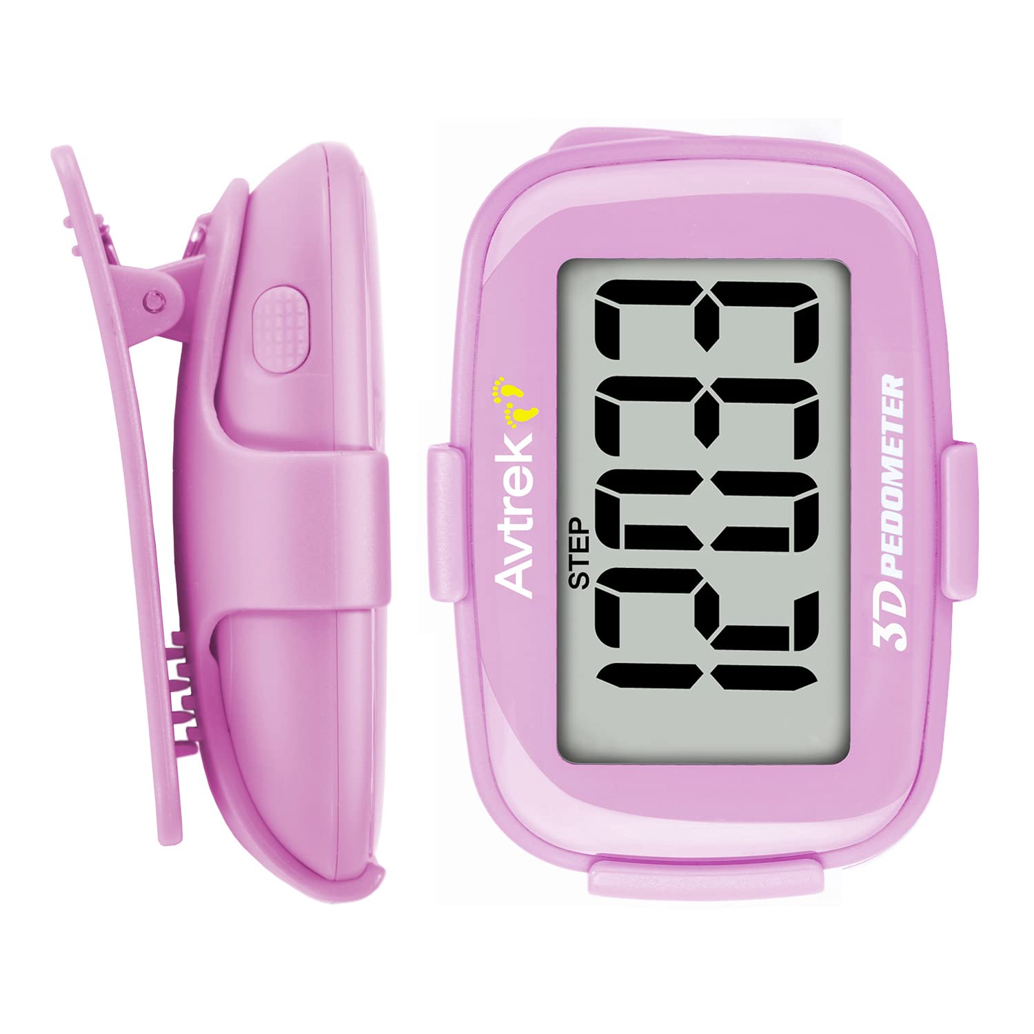 3D Step Counter Clip On with LED Backlight Pocket Pedometer for Walking Outdoor Activities Fitness Tracker Without Smartphone