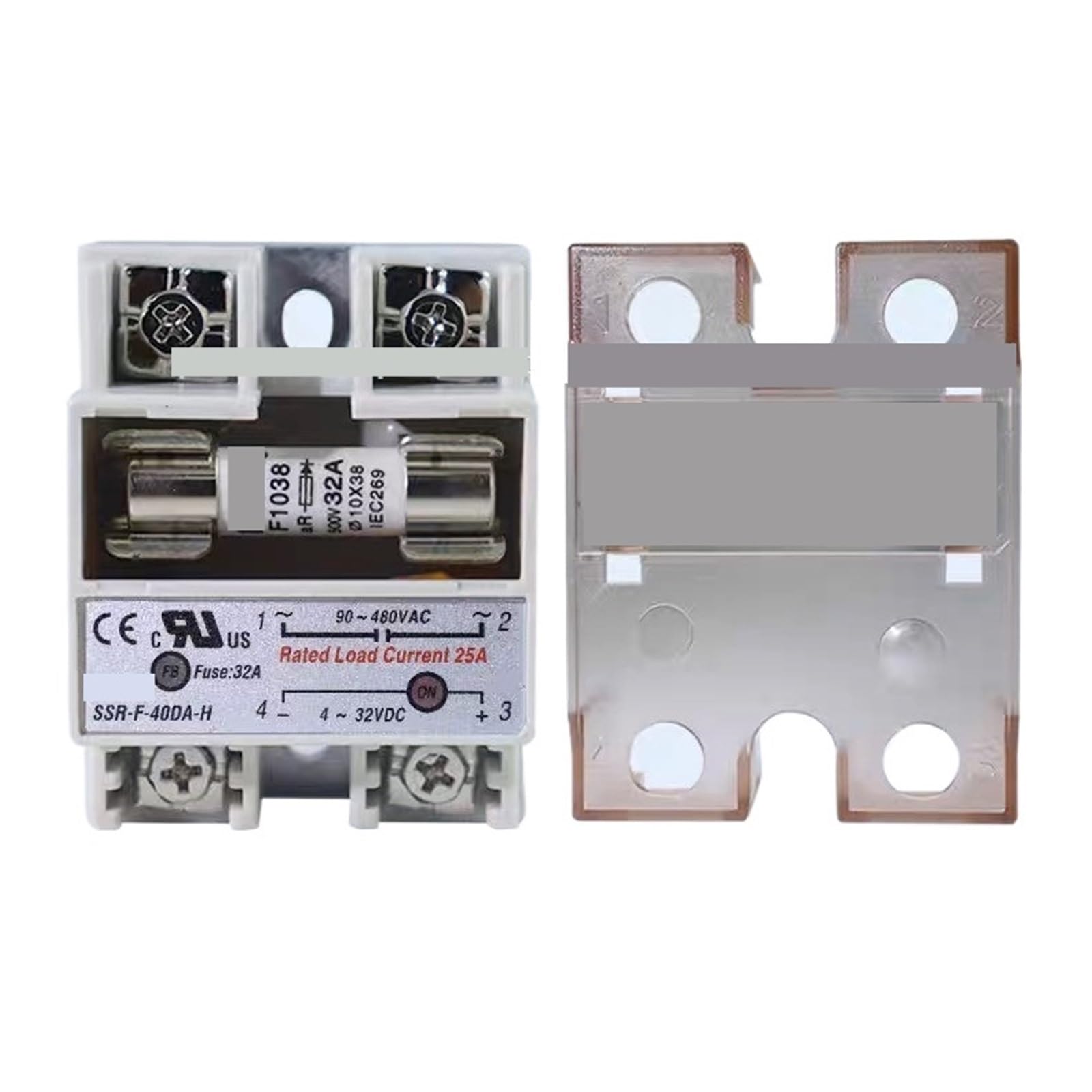 Relais statique SSR-F-40DA-H de haute précision 40A pack de 2