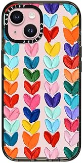 CASETiFY Impact Case for iPhone 15 [4X Military Grade Drop Tested / 8.2ft Drop Protection] - Cute Prints - Clear Polka Dau...