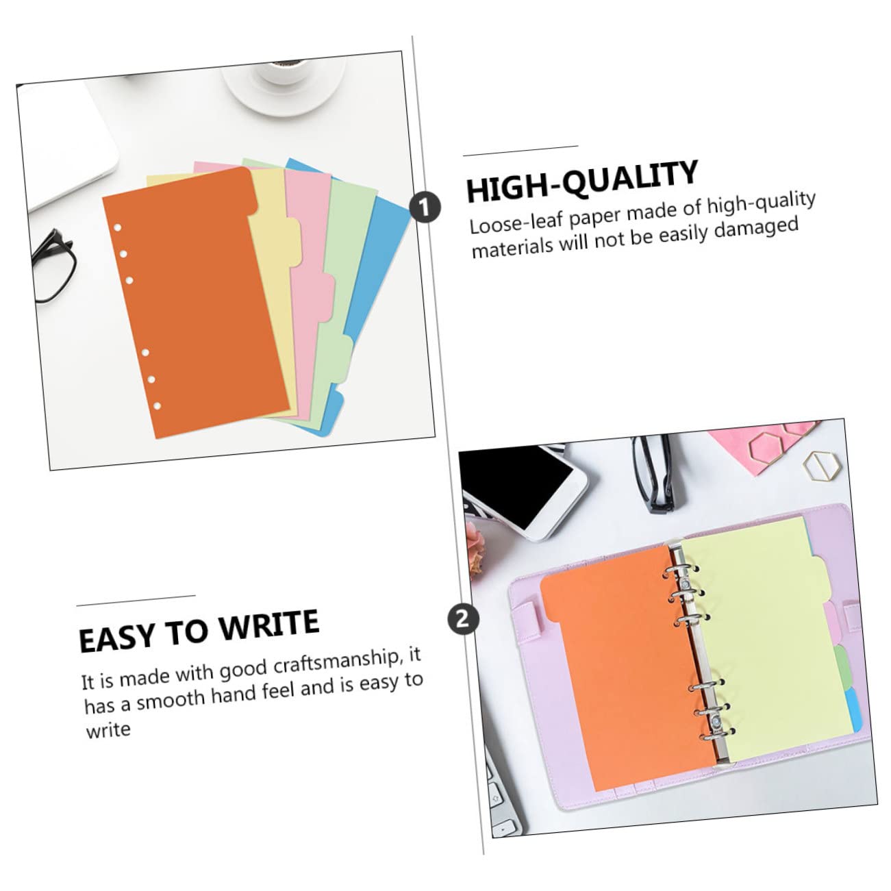 SHINEOFI 90pezzi Divisori Colorati Per Raccoglitori Con Linguette Di Kit Per Scuola e Ufficio Per Organizzare Note e Documenti Con Stile