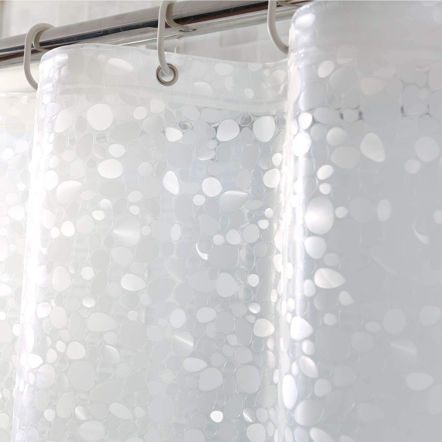 WELTRXE Waterproof Shower Curtain, Mould Proof Mildew Resistant, Shower Curtain Liner - Image 4