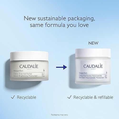 Miniatura 9 de Caudalie Vinoperfect Instant Brightening Dark Spot Moisturizer with Niacinamide, Refillable Packaging - 1.6 Fl. Oz, Packaging may vary