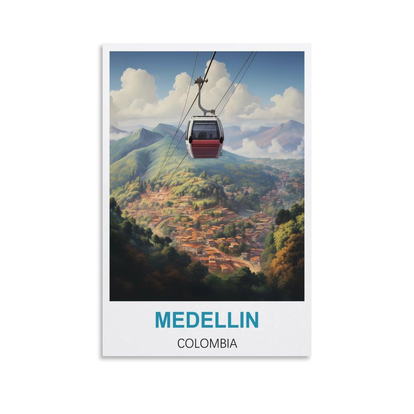 Vintage Metal Tin Sign Medellin Colombia Kitchen Bar Novelty Gift Metal Tin Wall Décor Sign 30x40cm