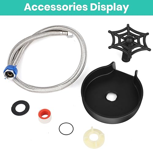 Miniatura 3 de B013 Enjuagador de vidrio giratorio de 360 para fregadero de cocina, enjuague rápido, material duradero, fácil instalación  Lavadora de vasos,