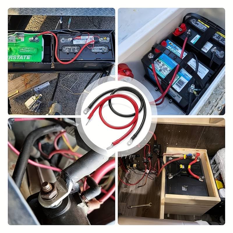 Cables de la Batería con terminales anillo (5AWG 30 cm) - imagen 6
