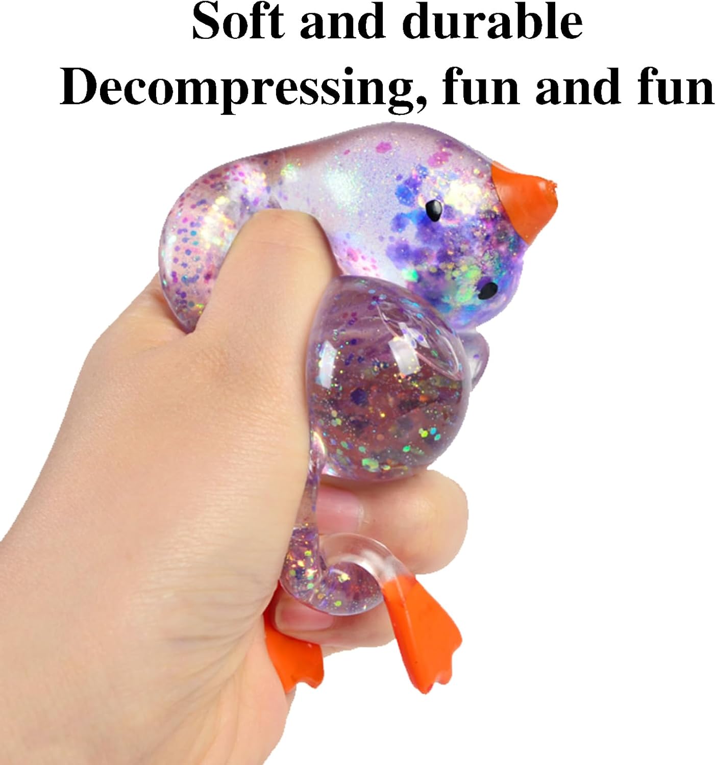 Cute Duck Squishy Sugar Stress Ball, 2026 New Soft Duck Stress Relief Sugar Ball, Squishy Ultra Squishy and Moldable Slow Rise, Relaxing Sensory Fidget Stress Anxiety Relief (Pink #2)