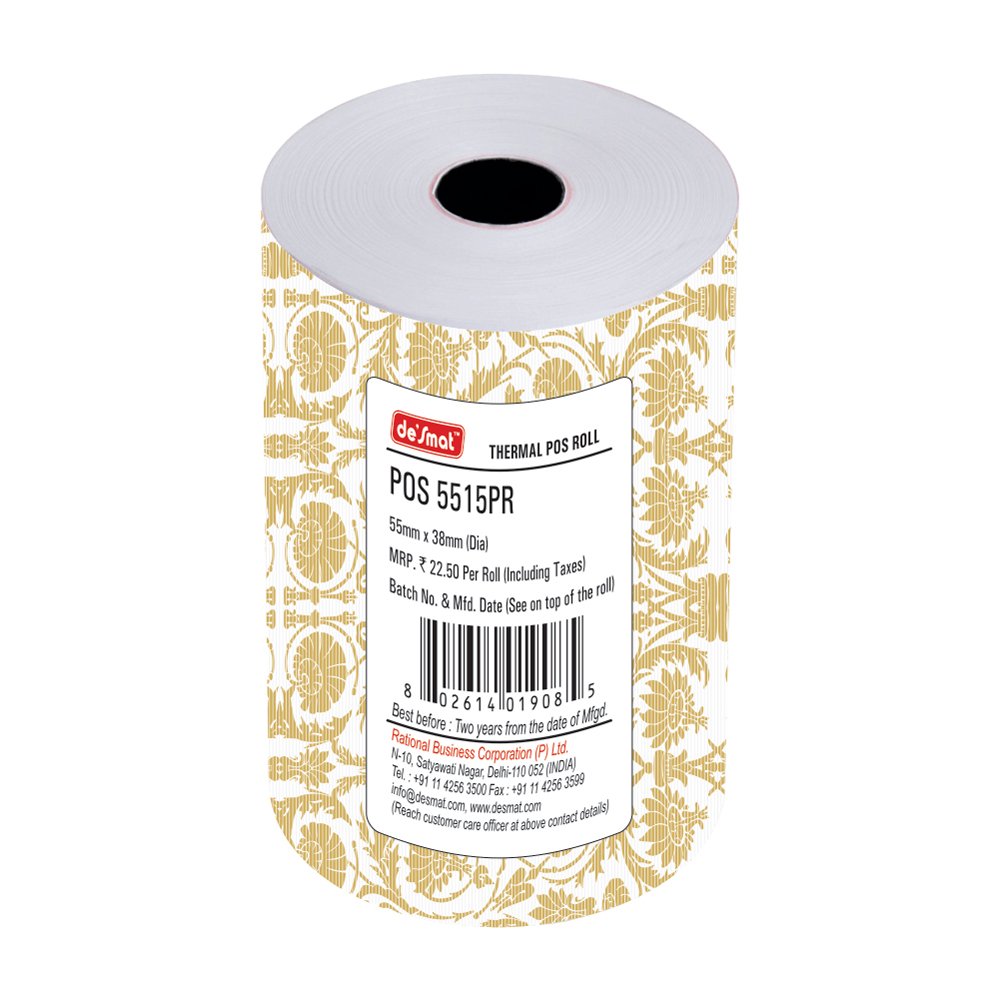 Desmat POS Thermal Paper Roll, 55mm x 15m, 10 Rolls-picture-31