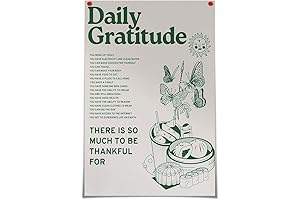 Vintage Green Inspirational Quotes Daily Gratitude Posters for Room Aesthetic