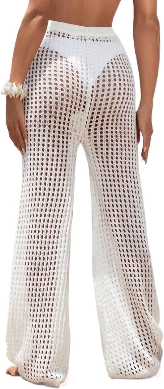 swimsuit coverup for women Summer Beach Hollow Out Cover Up Pants