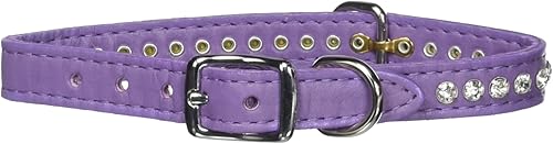 Miniatura 9 de Collar para perro de cuero y cristales, de OmniPet, 12", Jade