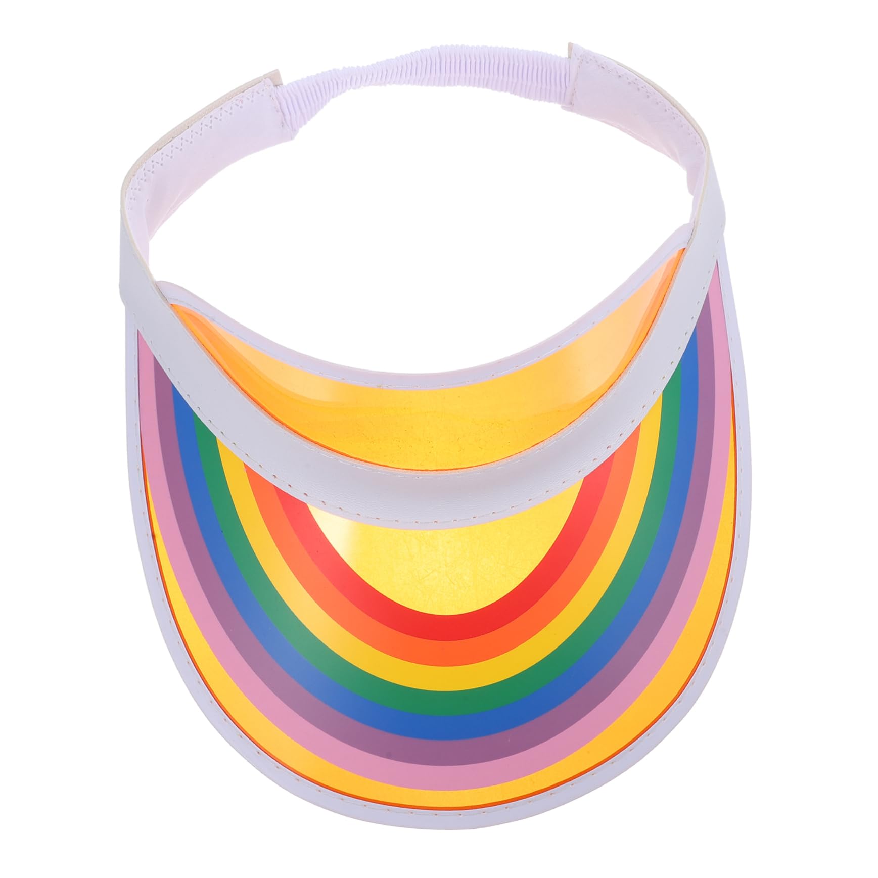 chapeau haut de forme arc-en-ciel en pvc visiere casquette bonnet visière chapeaux pour hommes visière femme visières pour femmes chapeau à visière décorative polyester