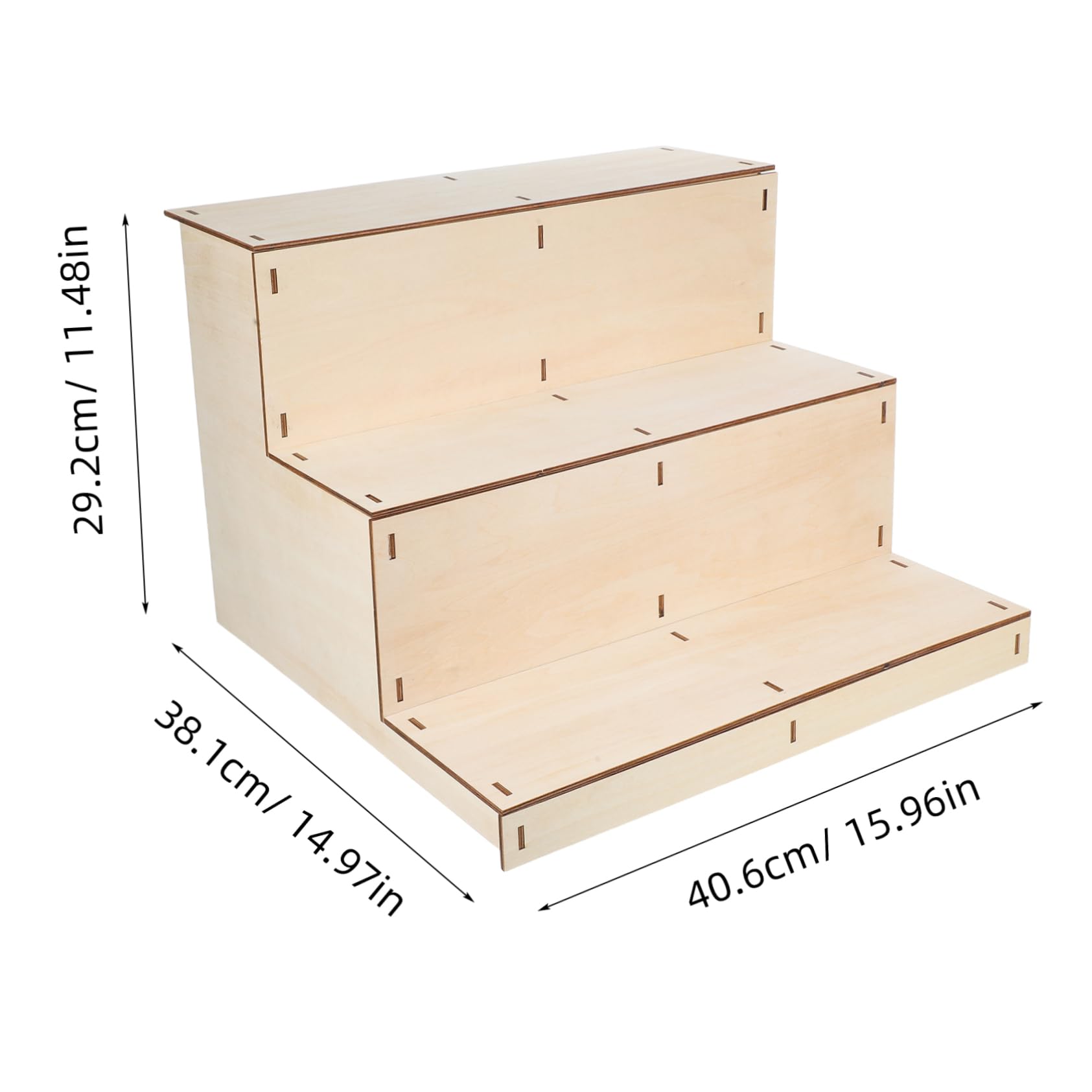 STOBAZA Holzpräsentationsständer mit Mehrstufigem Design für Parfüm Schmuck und Figuren Stabiles Holzregal für Hochzeiten Partys Hause