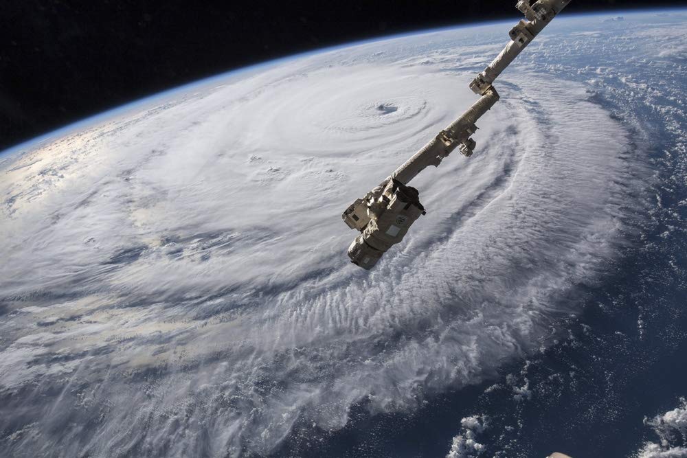 View from space of Hurricane Florence in the Atlantic Ocean. Poster Print by Stocktrek Images (17 x 11)