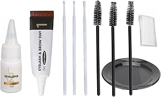 Eyebrow Eyelash Color Kit,Eyebrow Dye Kit DIY Brow Eyelash Tint Eyebrow Tin,Eyebrow ColorEyebrow Dye Kit DIY Brow Eyelash Tint Eyebrow Tint Kit Pr (Light Brown)