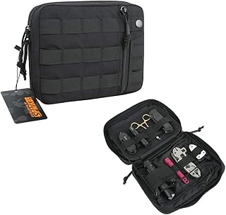 EXCELLENT ELITE SPANKER Molle Admin Pouch Tactical EDC Tool Pouch Military Nylon Holder Modular Utility Organizer Bag(Black)