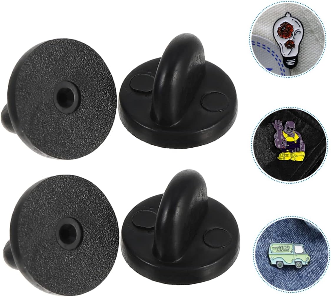 2000pcs Rubber Brooch Clasp Backings for Lapel Tie Tacks and Name Tags Replacement for Uniform Badges and Jewelry Making