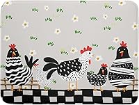 Vista 108 de Tapete de secado de platos con diseño de pájaro rojo de Feliz Navidad, absorbente y de secado rápido, protector para encimera de cocina, 18 x 24