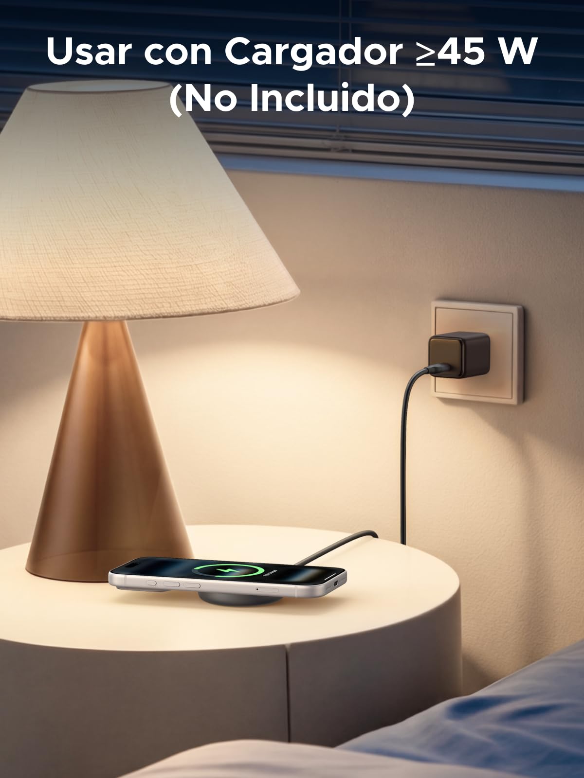 UGREEN Zapix Qi2 25W Certificado Cargador Inalámbrico iPhone MagSafe Compatible con iPhone 17 16 15 14 13 12 Air Plus Pro MAX, Cargador Magnético Carga Rápida con Cable Largo de 1.5M