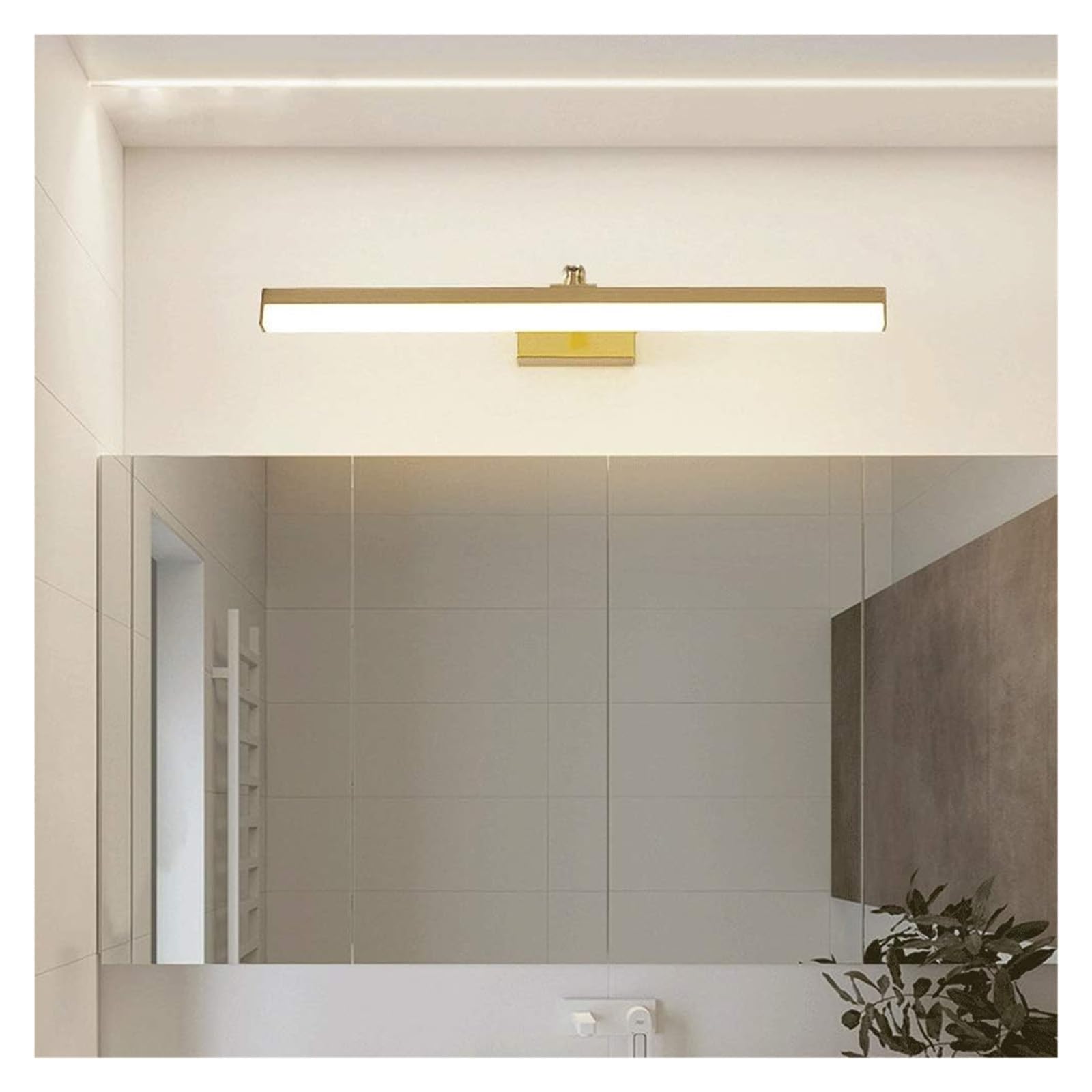 Lámparas de Pared, Apliques para Espejo de baño, Luces LED para Maquillaje, lámpara de Pared con Acabado de latón, 3 Modos de iluminación de Color, función de Memoria.