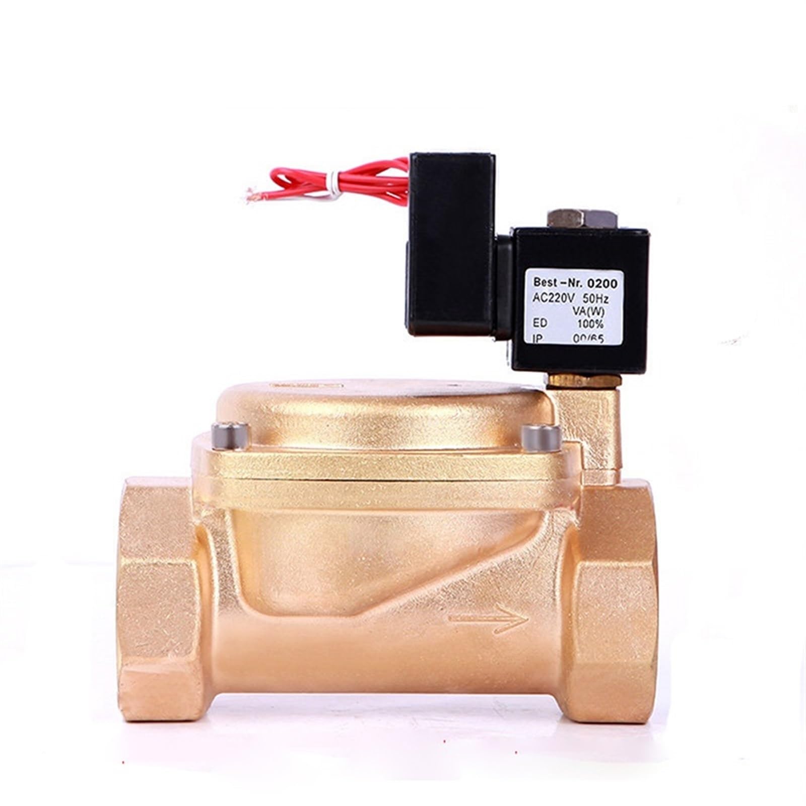 Gnqukebwh 380Vac-Epdm Seal 2" Energy Saving Pilot Operated High Pressure Normally Closed Brass Solenoid Valve 24 Hours Energize Not Fever 220V 24V 12V(380Vac-Epdm Seal)