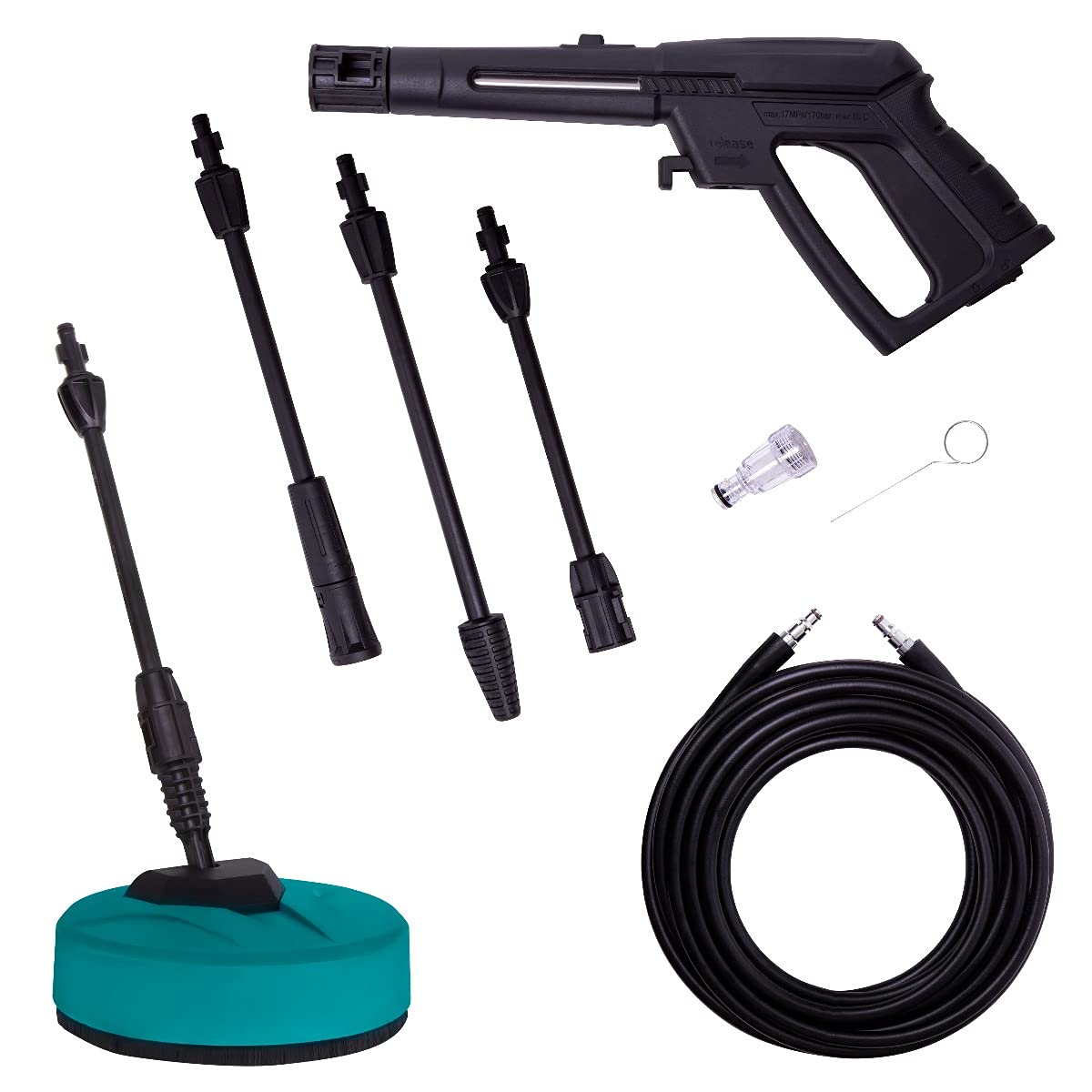 VONROC Myjka Ciśnieniowa 1800W – 130 Bar, 420 l/h, Zbiornik na Detergent, Dysza Turbo, Myjka Tarasowa, Wąż 8m – Idealna do Samochodu, Elewacji, Tarasu i Podjazdu