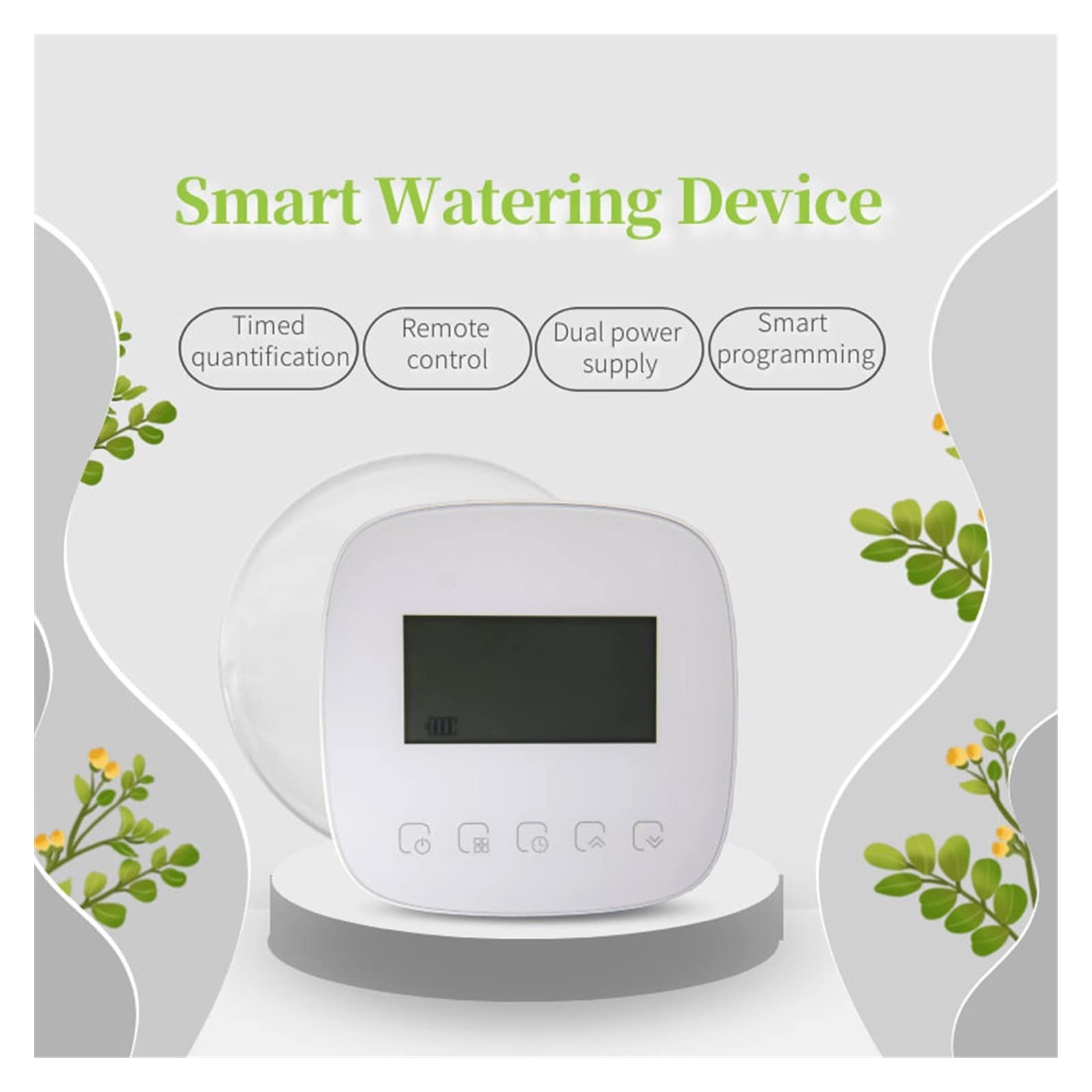 Limpiador a vapor, Wifi Smart Dual System 550ml/Min Automatic Riesing Machine Herramientas Conjunto de riego Sistema 5+1+ Programable semanal Para pisos y coche(Without solar panel)