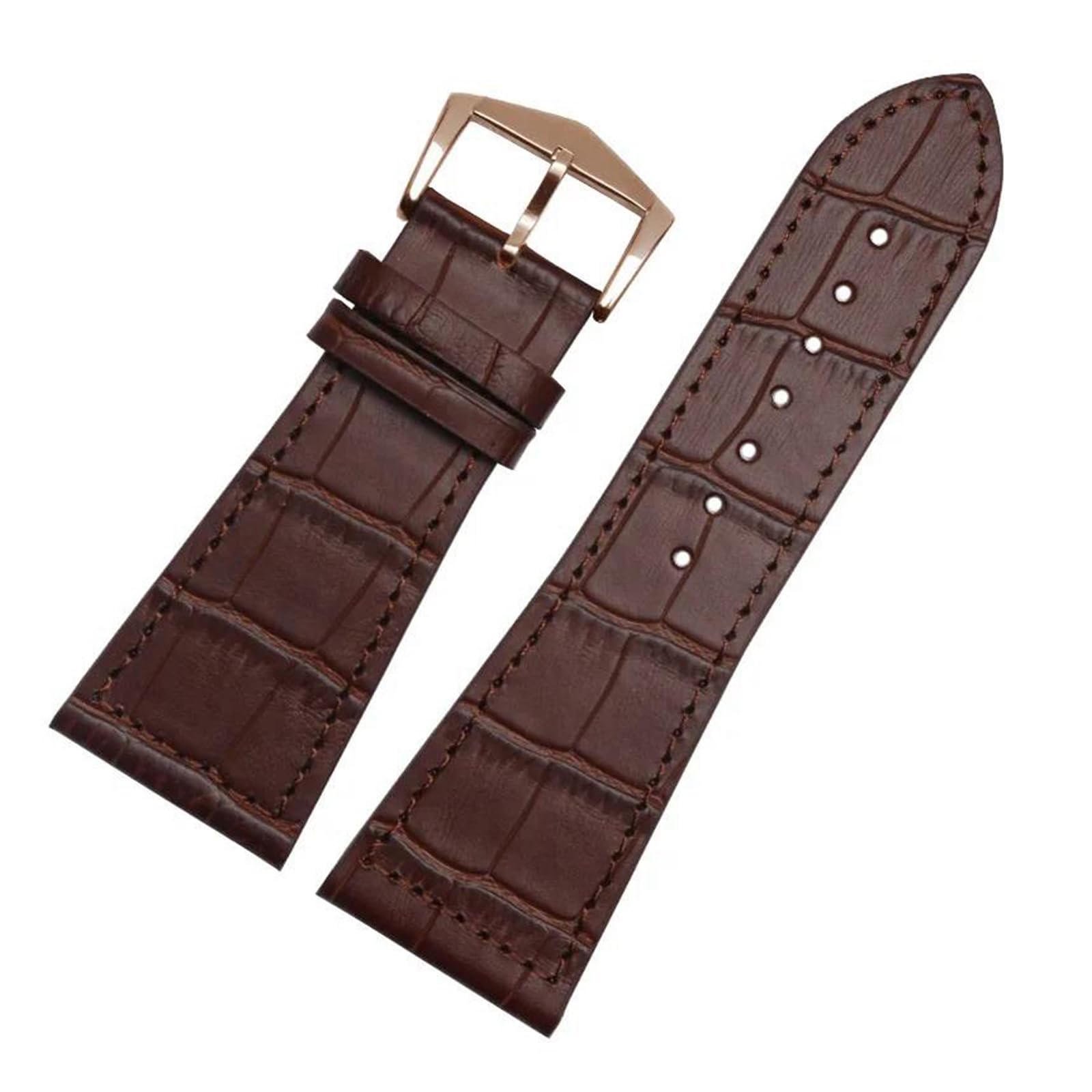 Bracelet de montre en cuir véritable Klauer de 26-30mm avec une boucle en acier chic - 4
