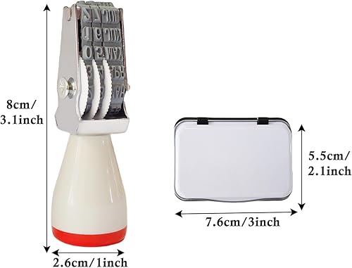 Miniatura 8 de Kit de sello de fecha de huevo Aunewrick con almohadilla de tinta, sello de mes y día para huevos frescos de granja, pollo, pato, pavo, ganso,