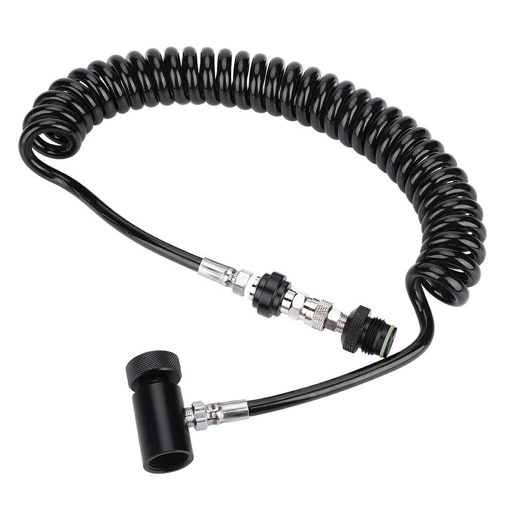 Alomejor Adaptateur Tuyau Bobine à Distance pour Paintball – Raccord Rapide Déconnexion Facile, Compatible CO2 et Bouteilles Haute Pression (3000–4500 PSI), Accessoire Peinture Air Comprimé