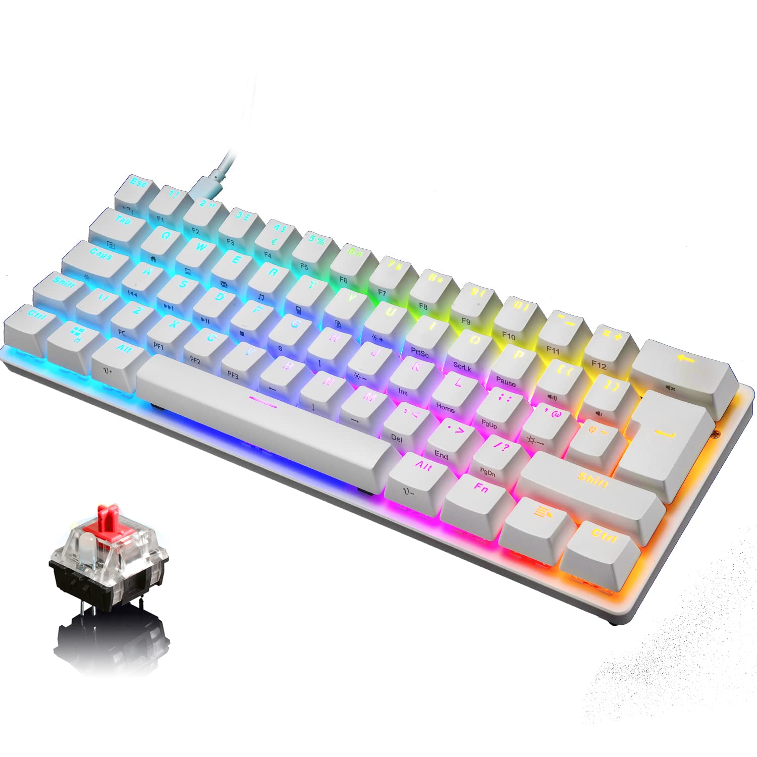 Buy UK Layout Wired 60 Mechanical Gaming Keyboard, Mini 61 Key Layout
