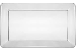 Party Essentials Clear Plastic Serving Trays