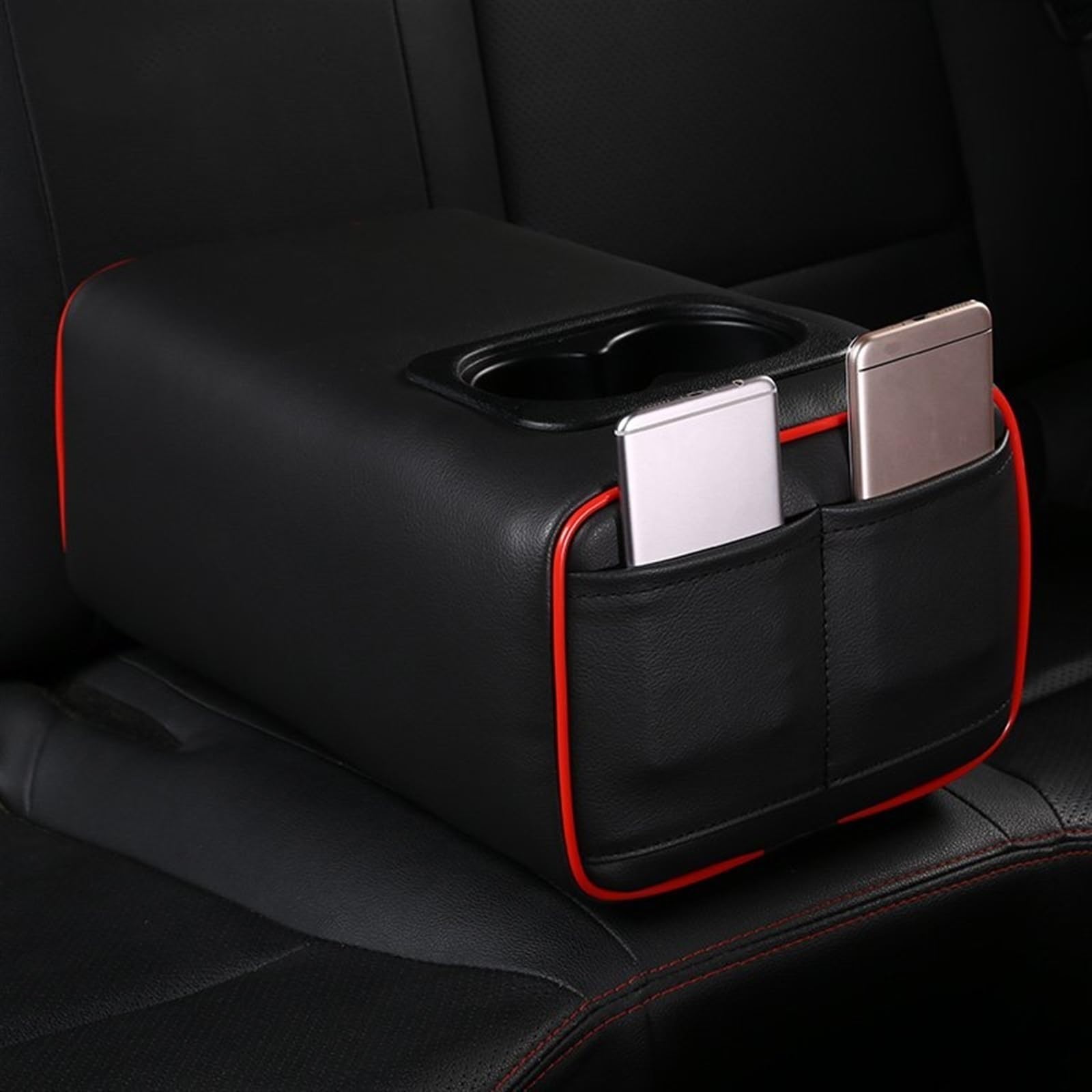 Hjkdsz Double Pockets Storage Console Armrest Boxes Car Interior Center Organizers Accessories For Range For Rover All(Double Pockets)