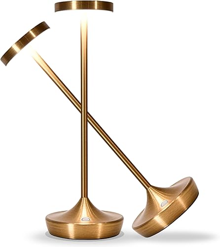 Lámpara de mesa inalámbrica recargable - Luz de mesa LED operada por batería de 6000mAh - Lámpara de mesa portátil táctil regulable impermeable para