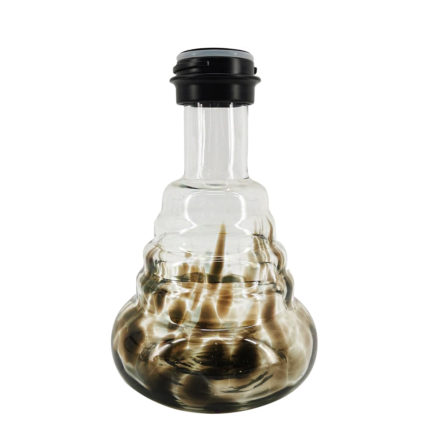 RMAN Cachimba Shisha Completa 55 cm Negro con 2 Mangueras | Incluye Boquillas, Cazoleta de Cristal, Pinzas de Carbón, Cachimba Grande