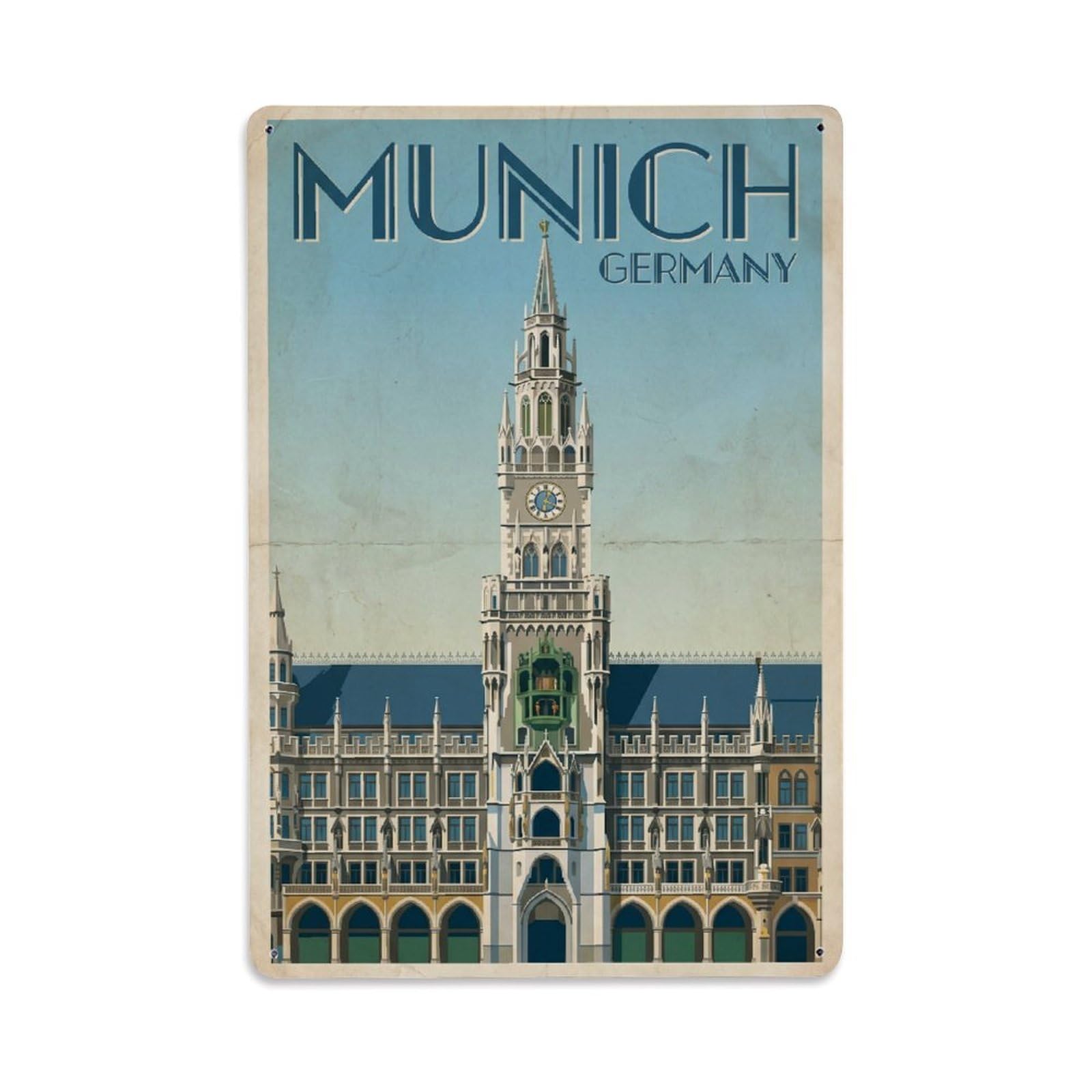 Travel Retro Germany Munich Metal Tin Sign
