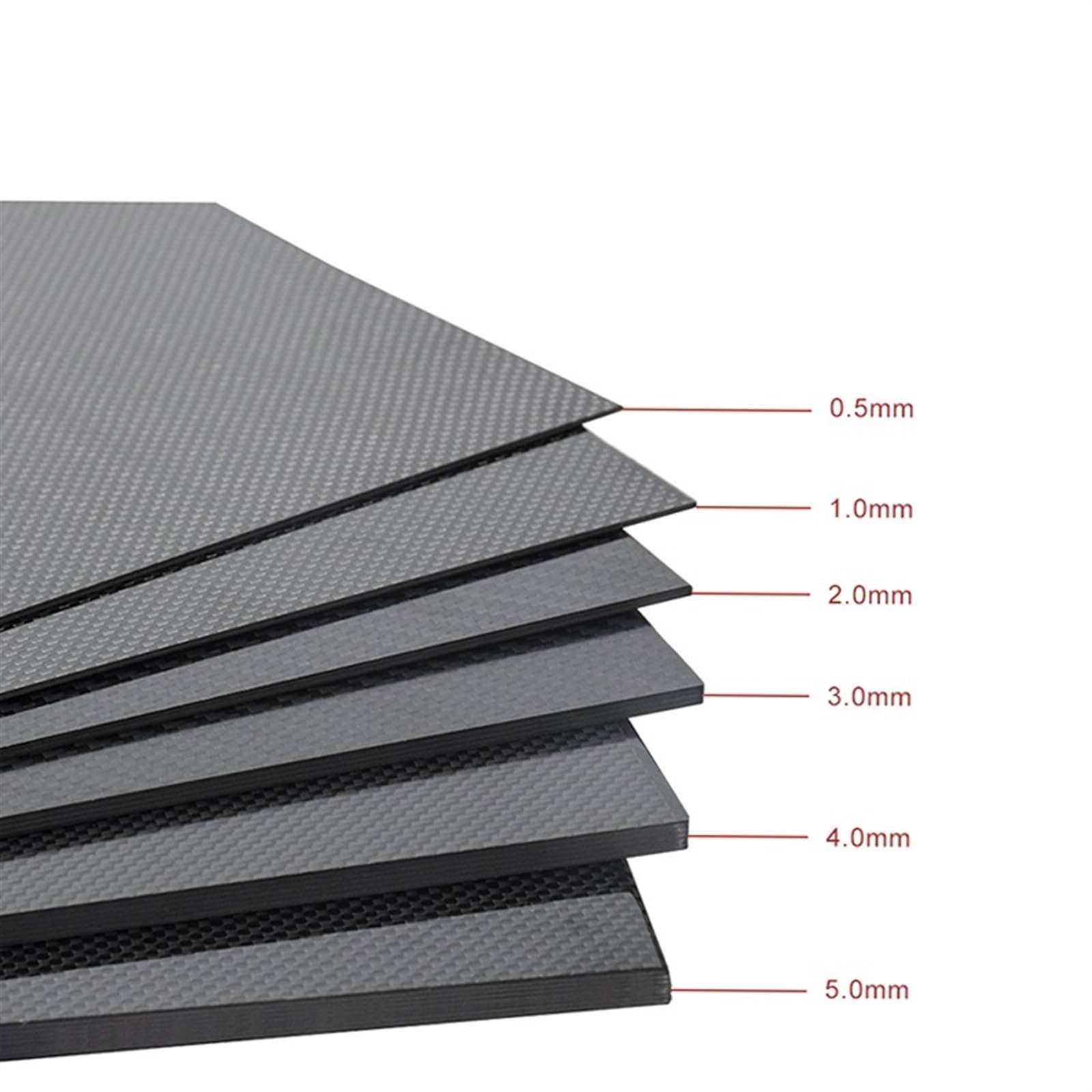 1pcs 500X500 mm 3K Carbon Fiber Plate Panel Sheets Board Thickness 3 4 5 6 mm Fiberic High Composite Hardness Material for RC Model 3k Carbon Fiber(3.0MM Twill Matte)