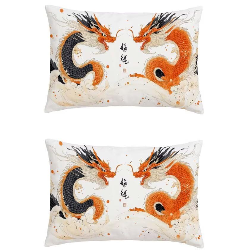 Pillow Case Decoration Salon Rectangulaire Bleu 60x80 Lot de 2 M-669
