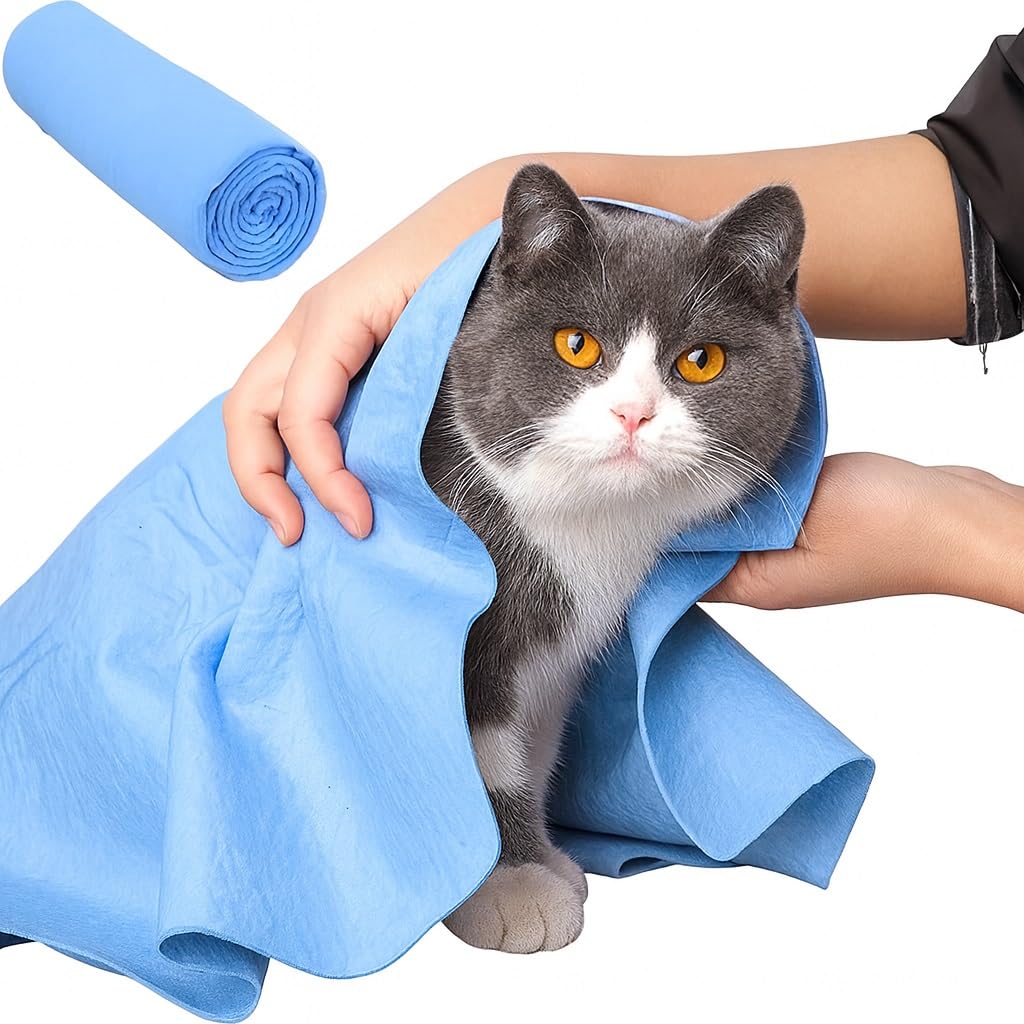 STEEL-LAND セームタオル ペット用 吸水速乾タオル 犬用・猫用 超吸水…