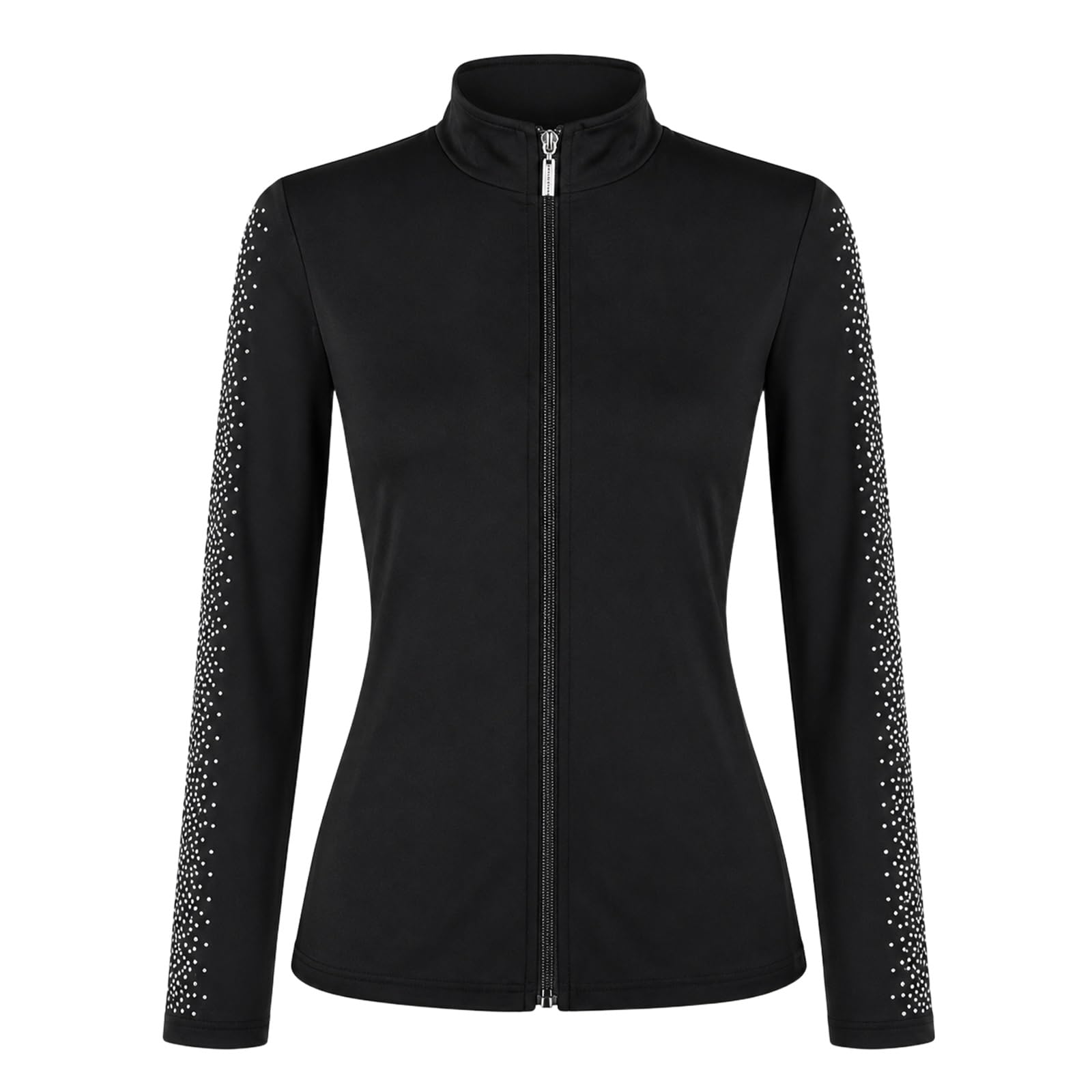 Veste d'échauffement de patinage artistique avec manches en strass
