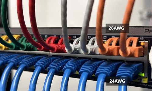 Miniatura 7 de InstallerParts Cable Ethernet CAT6A Slim Cable UTP con arranque de 0.5 pies, verde, serie profesional, red de 10 GigabitSec, cable de Internet de