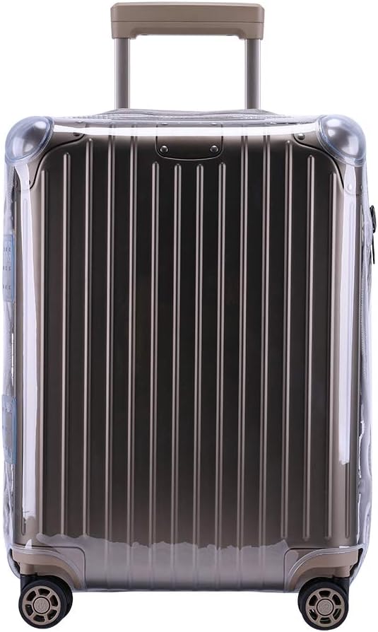 RainVillage Luggage Covers Luggage Protector Clear PVC Suitcase Protective Case with Zipper Closure for Rimowa Original Cabin Plus (92556,22”)