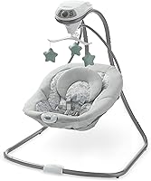 Vista 1 de Graco Simple Sway Baby Swing, Side‑to‑Side Motion, Infant Swing with 6 Speeds, Vibration, Ivy