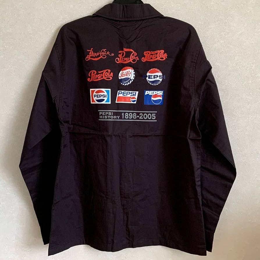 Amazon.co.jp: PEPSI Pepsi Full Zip Shirt Jacket Cotton Cola