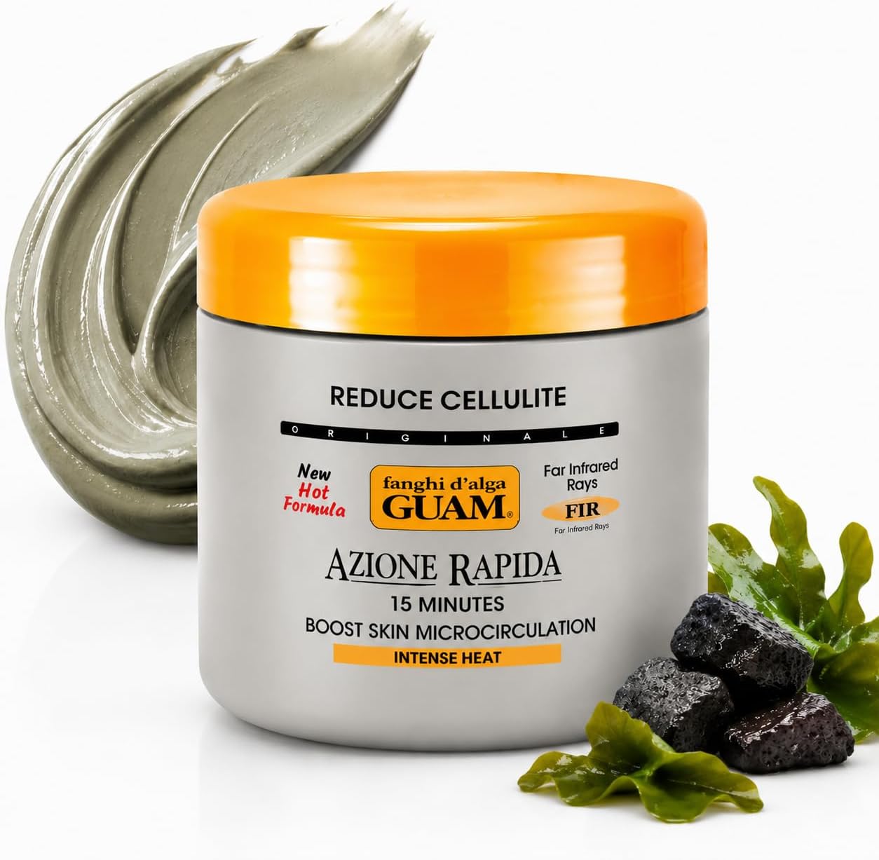 GUAM Anti-Cellulite Seaweed Mud Infrared Body Wrap โ FAST-ACTION Skin Tightening & Firming Treatment with Tourmaline FIR