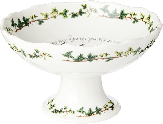Portmeirion Home & Gifts HV77254-X Scalloped Dish, Ceramic, Multi-Colour, 14.1 x 14.1 x 8.1 cm